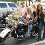 (from left) Valerie Gilardi, Jessi Sills (on bike), Trish Rose, Judy Hayes (photo - CMF Public Media)