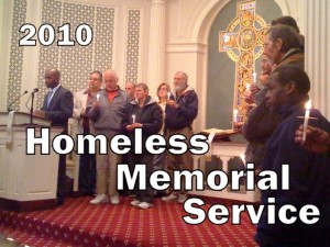 2010 Homeless Memorial Service (photo - First Presbyterian Church)
