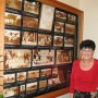 Judy Duda and pictures of the early church (photo - CMF Public Media)