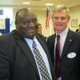 From left: Dr. James Lawson, area superintendent, Orange County Public Schools with Dr. Bill Vogel, retiring superintendent, Seminole County Public Schools (photo - CMF Public Media)