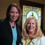 At left, Orange County Bar Association President Kristyne Kennedy (right) and President Bellows (photo - CMF Public Media)