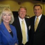 At left, Congresswoman Sandy Adams, Mike Synan, debate moderator and political reporter from the local Fox35 TV, and Congressman John L. Mica (photo - CMF Public Media)