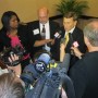 Local media interview Congressman Mica after the debate (photo - CMF Public Media)