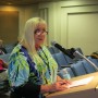 Kay Stelling endorses an applicant at city commission meeting (photo - CMF Public Media)